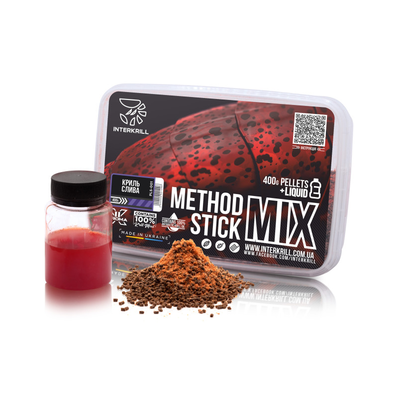 Пелетс INTERKRILL Method Stick Mix Криль-Слива 400г