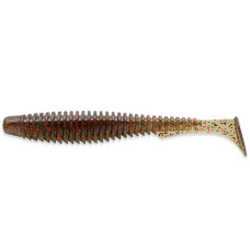 Силікон Fishup U-Shad 4" #045 Green Pumpkin/Red & Black